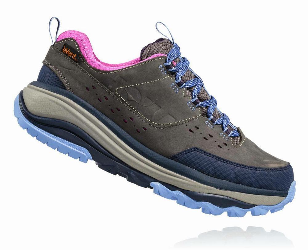 Grey/Brown Hoka Tor Summit Waterproof Women's Hiking Shoes | 38941GOKN